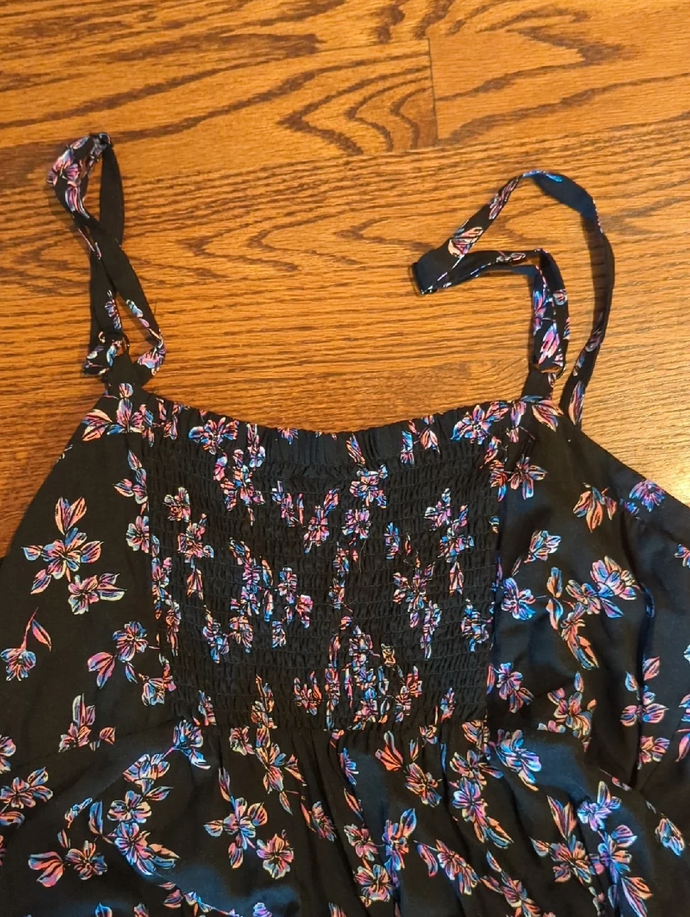 Torrid Dress Black Floral w/Straps Sleeveless Fairycore Plus Size Size 2x - Picture 5 of 9